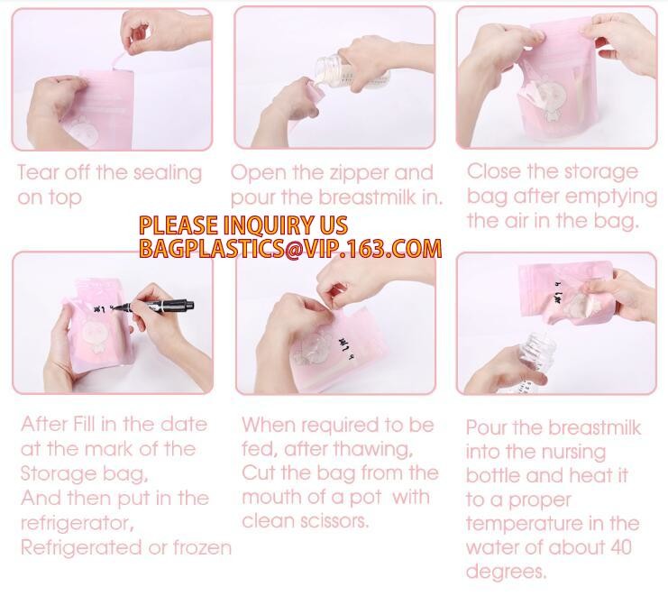 biodegradable eco-friendly FDA clear juice sealed drink pouches translucent reclosable hand held zipper plastic drinking