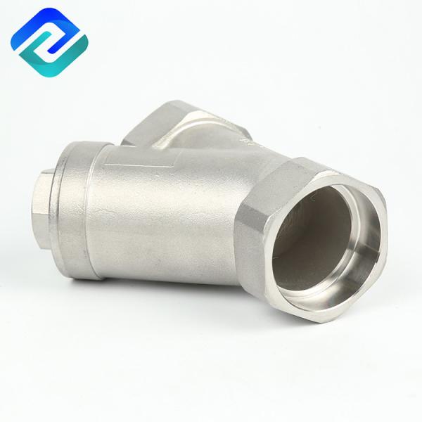 Quality NPT Female CF8M SS Y Strainers Water Pipe Thread Filtering for sale