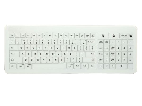 Capacitive Medical Soft Touch Wireless Keyboard , ABS Enclosure IP67 Touch Type