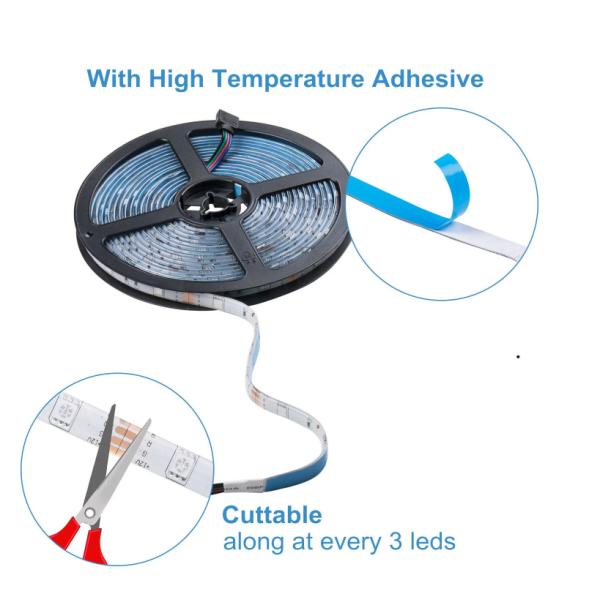 RGB 12V 18w 5050 20lm/Led 5m Flexible Led Light Strips