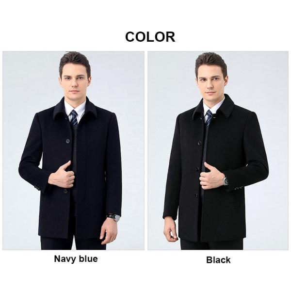 Stylish and Sustainable Middle-Aged Double-Sided Woolen Cashmere Coat for Men's Business