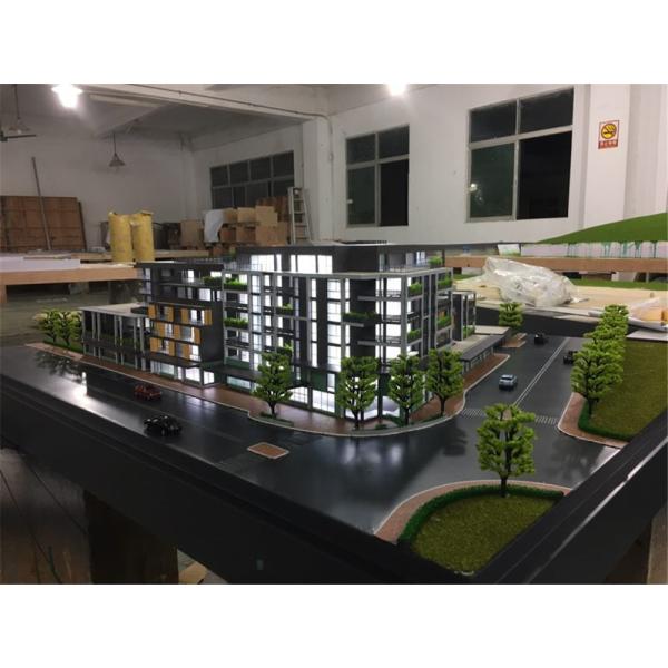 LED Light Inside Miniature Architectural Models Machine Cut Technic