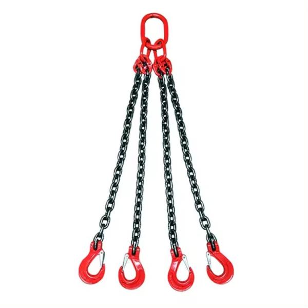 Black Finish Lifting Chain Sling Hook Crane G80 Manganese Steel Chain Lifting Tool