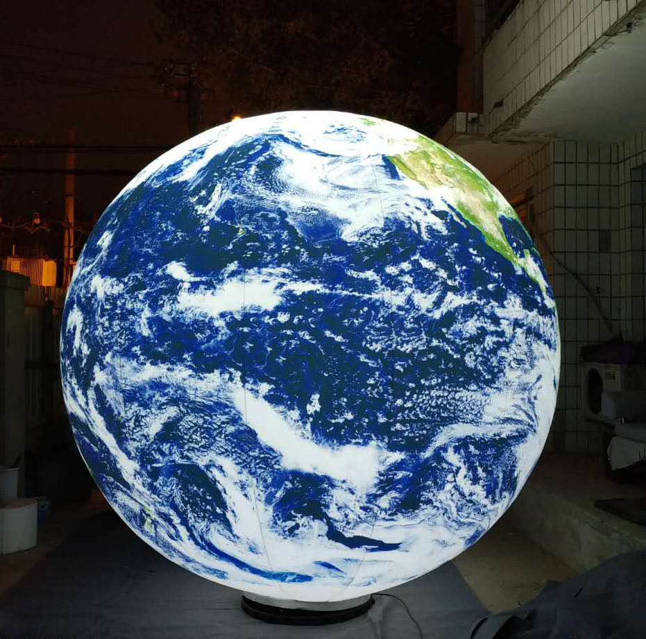 Custom Logo Large Advertising Inflatable Model Led Light Inflatable Moon Balloon for Decoration