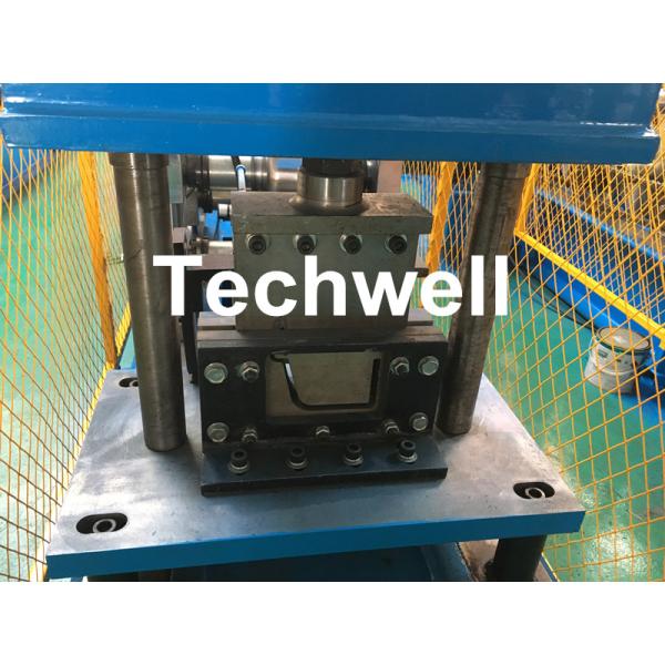 Steel Metal Box Gutter Roll Forming Machine With PLC Frequency Control