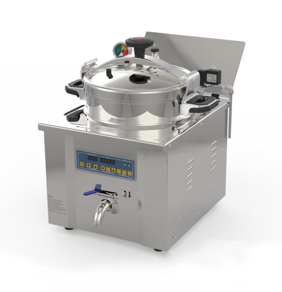 Quality Digital Panel 22L 3.5KW 220V Chicken Express Table Top Counter Top Pressure Fryer for sale