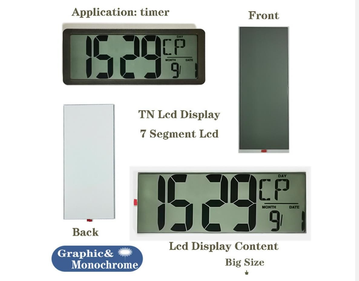 Customized Segment TN Lcd Display Module, 1/2Duty 1/2Bias ZEBRA Connecting