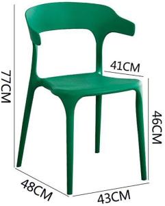 Plastic Dining Chair , One Piece Environmental Protection Stacked Pp Seat