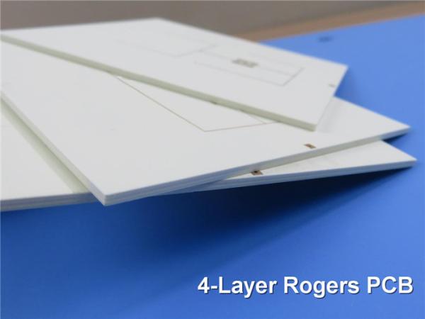 4 Layer High Frequency PCB Built On 6.6mil and 20mil RO4350B with Blind Via for