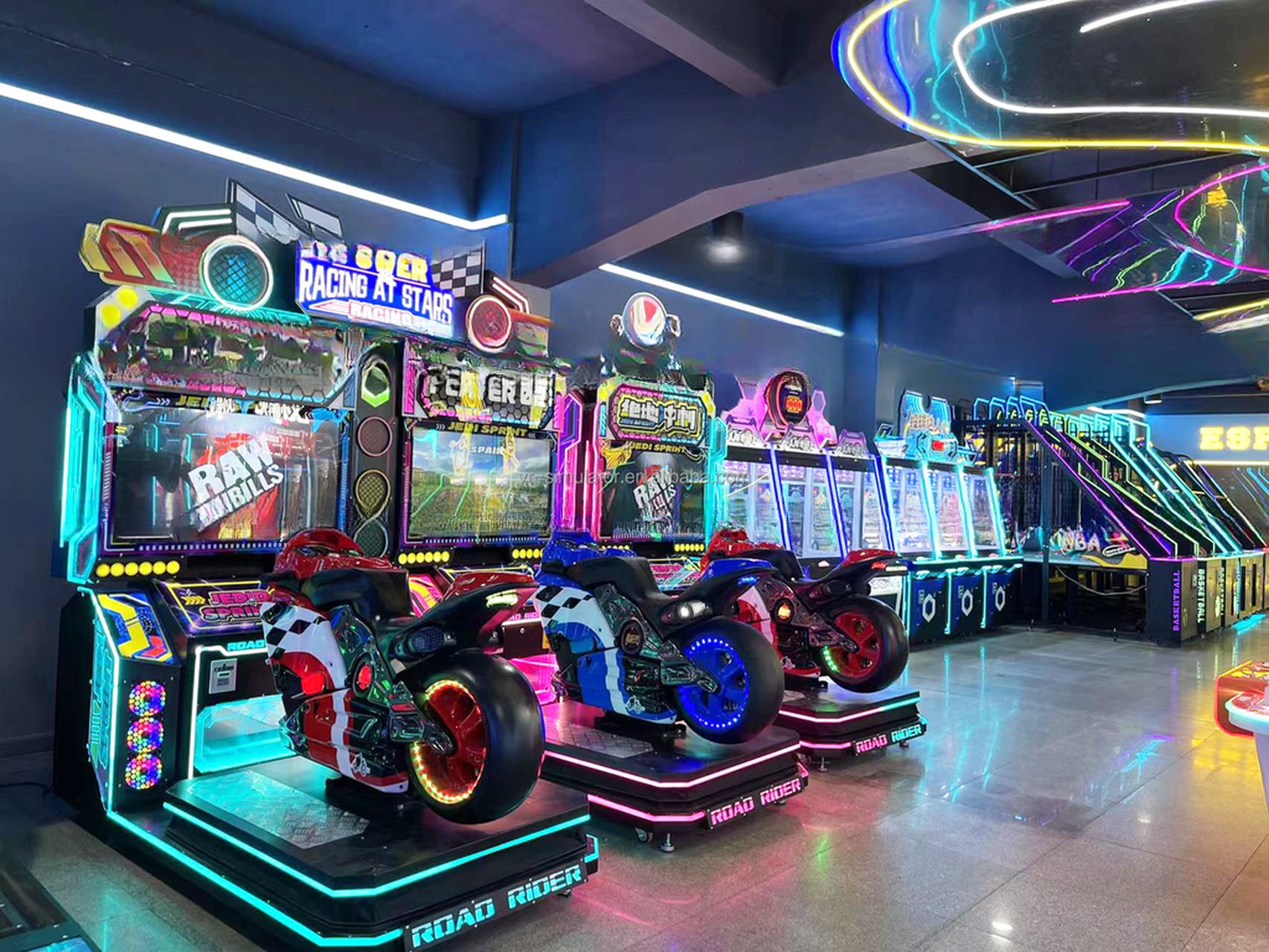 Speed R Double Players Motorcycle Arcade Game Machine Coin Operation