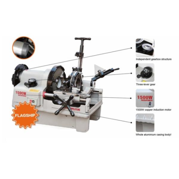Portable Electric 1500w Pipe Nipple Threading Machine 12 R/Min
