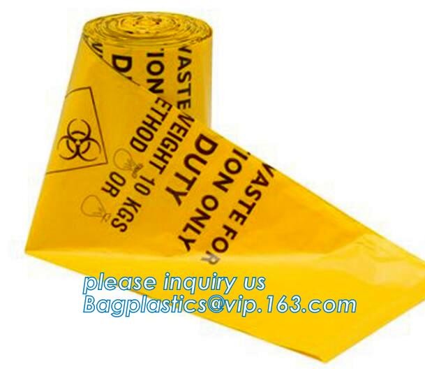 LDPE biohazard waste bin bags disposable medical autoclave bags, biohazard specimen bag plastic adhesive flat bag, bagea