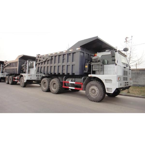 Rated load 60 tons Off road Mining Dump Truck Tipper 306kW engine power drive 6x4 with 34m3 body cargo Volume