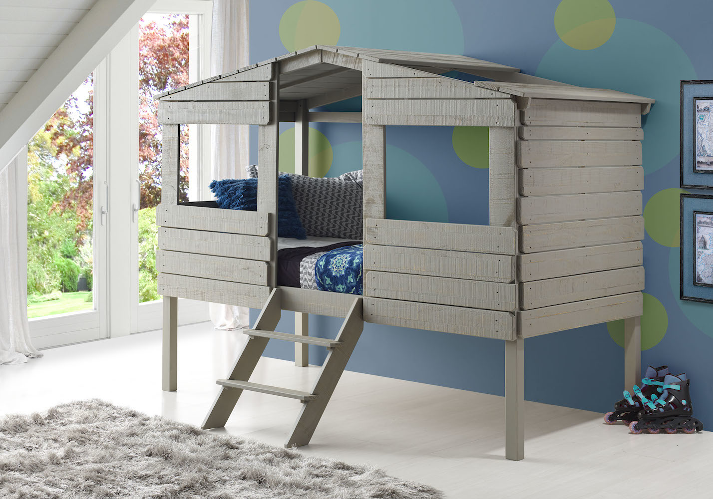 China modern bunk bed pine wood wholesale