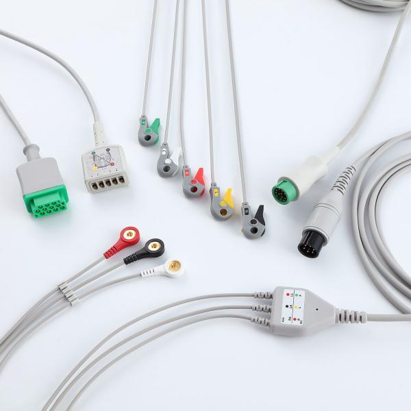 Compatible ECG Monitor Cable Stable Length 3.4m For Main Patient Monitors