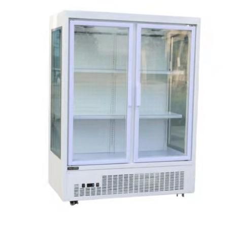 Quality Fresh flowers display refrigerated preservation three-sided glass display case for sale