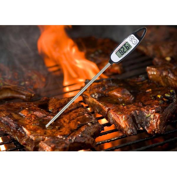 Meat Candy Thermometer with LCD Screen, Anti-Corrosion, Best for Kitchen, Grill, BBQ, Milk, and Bath Water TP108