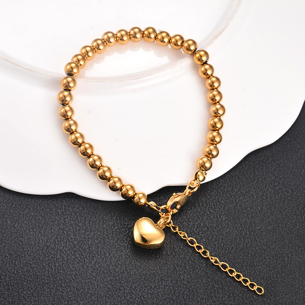 Urn Ashes Bracelet Stainless Steel Heart Charms Keepsake Bracelet for Women Girls