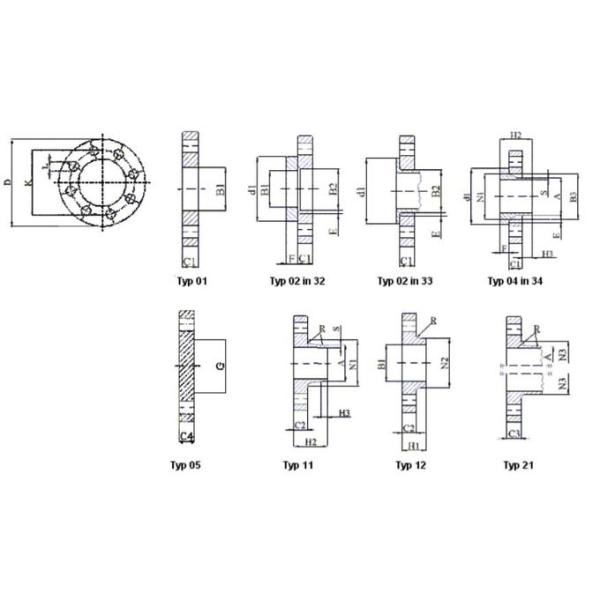 EN 1092-1 PN6 Flange Dimensions