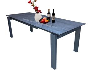 China HPL Topped Extension Dining Table , Modern Rectangle Dining Table Adjustable Foot wholesale