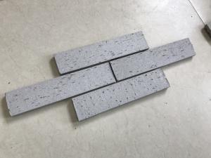 Grey Color M25340 Split Face Brick Tiles For Exterior With Rough Surface