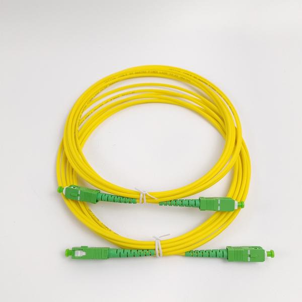 Optical Patch Cord Yellow Pigtail SC/APC G652D Single Mode LSZH 1M Simplex 2.0mm