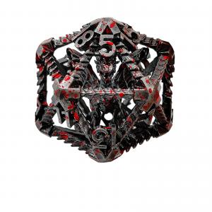 China 20 Sided Metal Hollow Dice D20 Large-Scale DND Polyhedral RPG Dungeons And Dragons wholesale