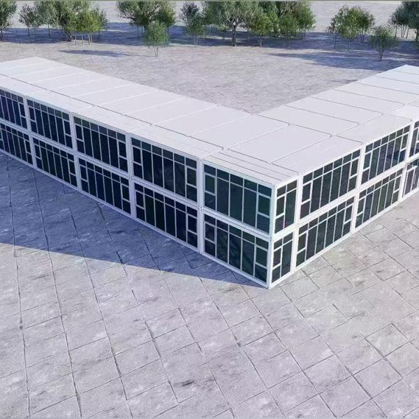 Rectangular Versatile Inner Corridor Multi Story Container House Neutral And