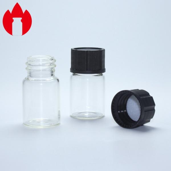 7ml Clear Threaded Top Borosilicate Glass Mini Bottle Vial Container