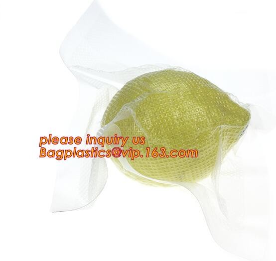 Embossing Resealable Vacuum Food Bags For Household Eco- friendly Texture Vacuum Food Storage Plastic Bag Rolls Moisture