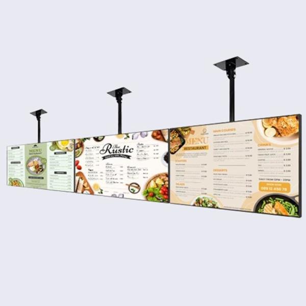 Wall Mounted Digital Signage with 178 H /178 V Viewing Angle, 1920x1080/3840x2160 Resolution, and HDMI/VGA/DVI/AV/USB Inputs