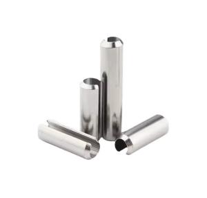 China Longer Life TiCN Coating Spring Pins in Chamfered Straight Slotted Design for DIN1444 Standard and A2/A4 Stainless Steel wholesale