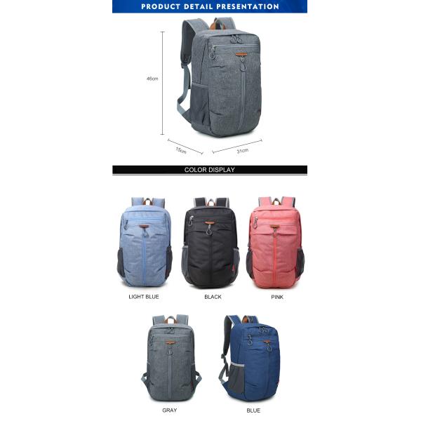 OEM ODM OBM Anti Theft Modern Mens Backpack 0.6kg Polyester Lining