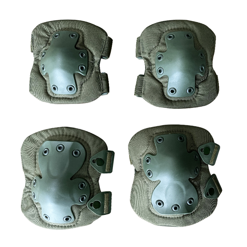 Applicable People Adult Black Flexible Frog Knee and Elbow Pads for Outdoor Training