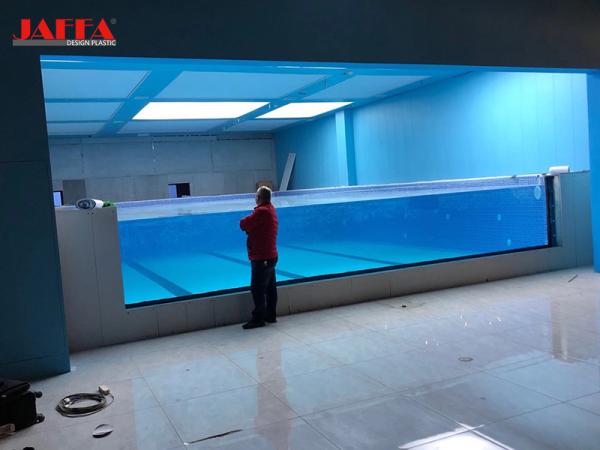Quality Weathering Scratch Resistant Transparent Acrylic Products For Customizable Infinity Pool for sale