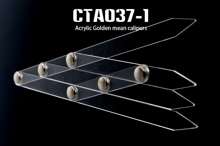 OEM Acrylic Golden Mean Calipers , Fibonacci Gauge , Golden Ratio Design Tool