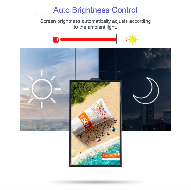 Floor Standing Shop Digital Window Display 55inch High Brightness