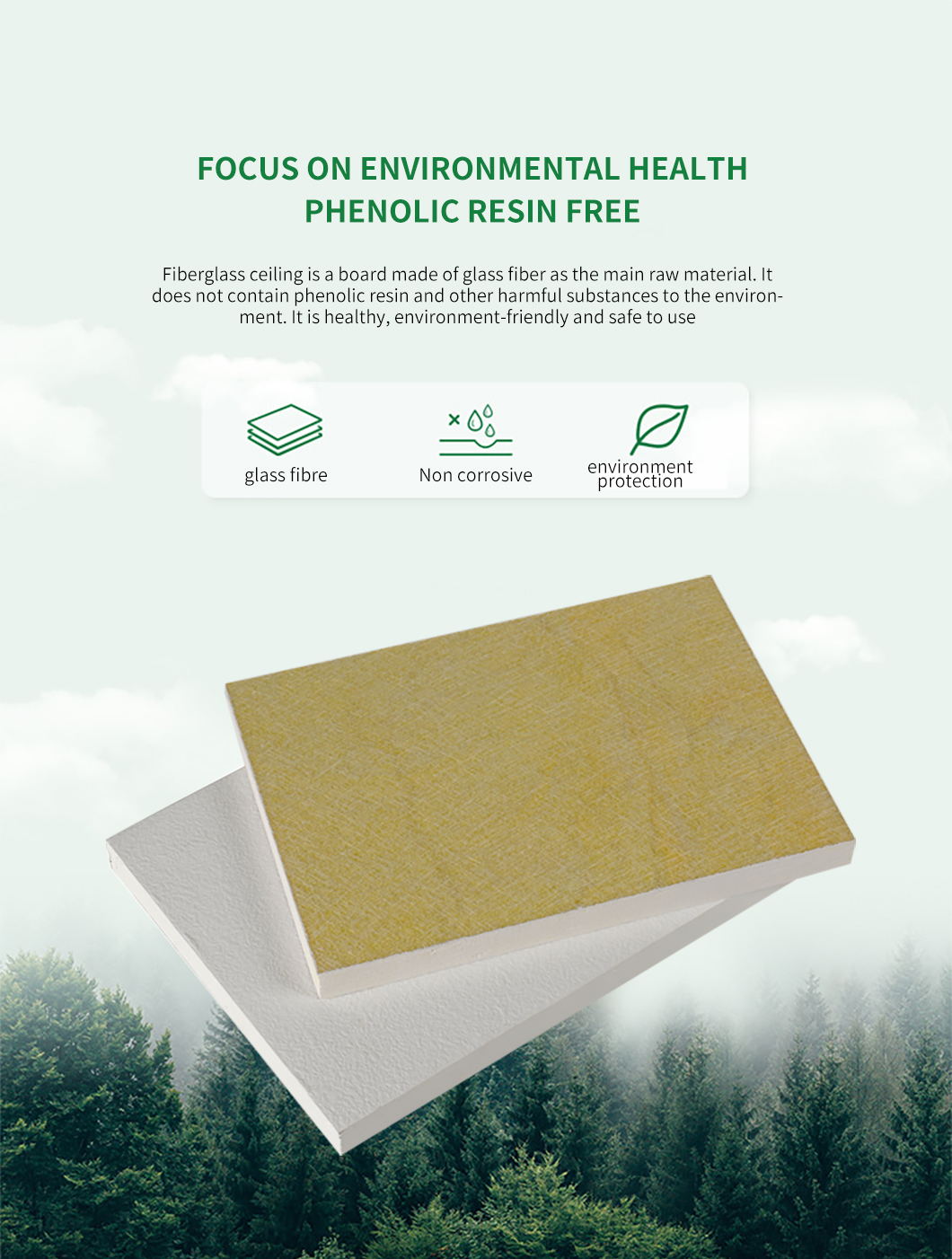 5/5.5/6/7/7.3/7.5/8/9/9.5/10/12/15 Sound Deadening Tiles for Acoustic False Ceiling