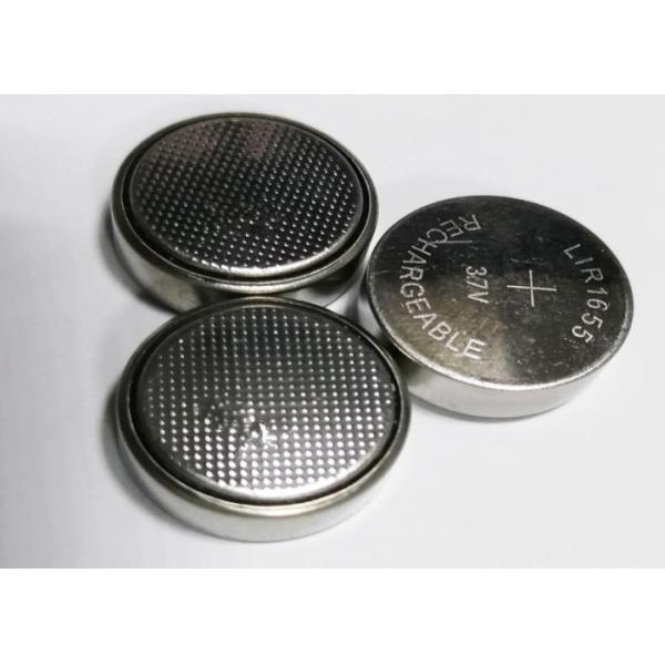 High Output Power Li Ion Button Cell LIR1655 100mAh More Than 500 Cycles