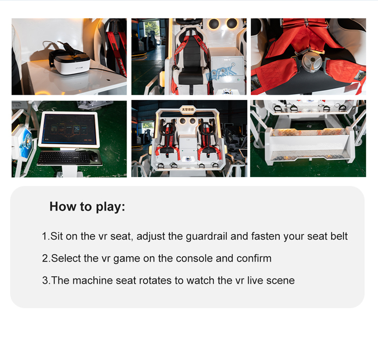 VR Indoor Playground Game 2 Players Attractions 9D Vr Virtual Reality Simulation