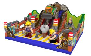 Building Themed Inflatable Fun City Simulate Construction Place Waterproof PVC Material