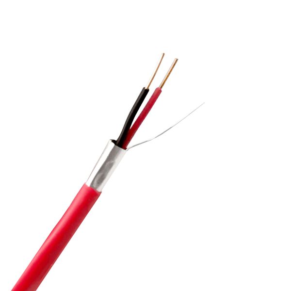 Shielded Fire Alarm Cable 2 Cores Copper Conductor 1.5mm 2.5mm Fire Resistance Cable