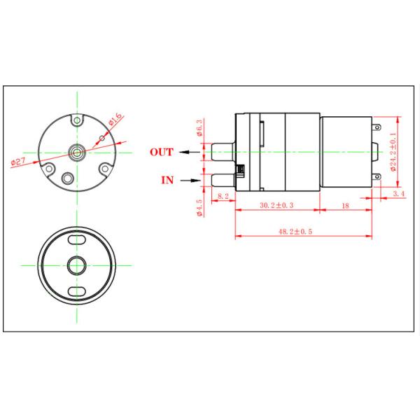 Vacuum Booster 100mLPM Micro DC Pump 3.7V 6V 12V 3.2W Gear Pump Motor