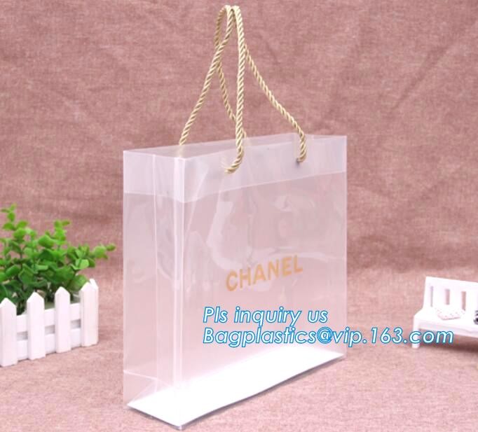Promotional customized high quality soft loop plastic cloth bag,manufacturer custom soft loop handle polyethylene PE pla