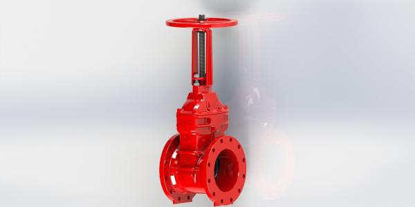 Quality Flange / Groove Connection UL FM Gate Valve With Red Epoxy Coated for sale