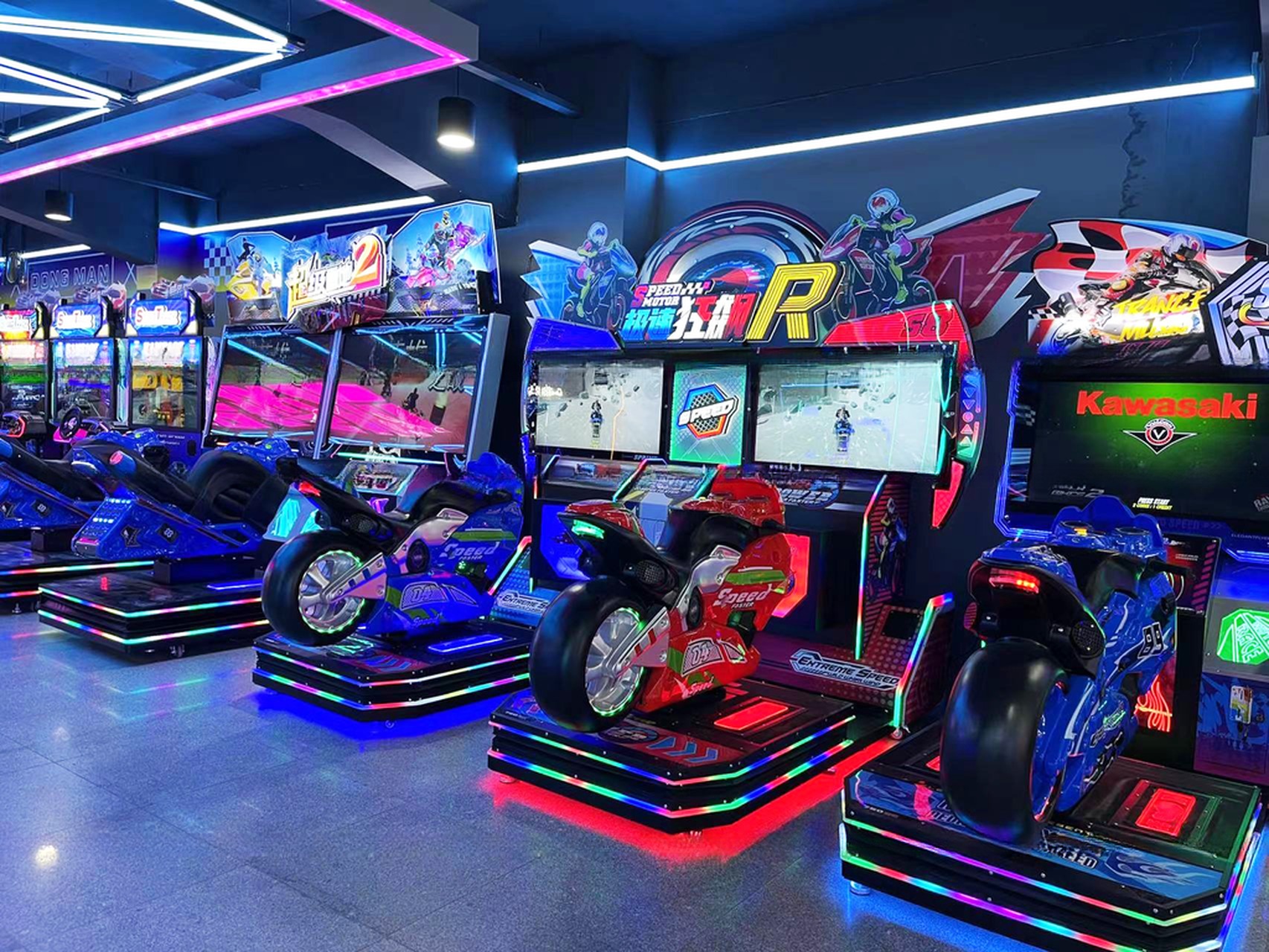 Speed R Double Players Motorcycle Arcade Game Machine Coin Operation