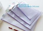 Office Stationery Plastic Mesh A5 Black File Folders with Zipper, A4 Eco