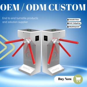 Zento Automatic Security Barrier Gate System Turnstile With Qr Code & Rfid Card Reader
