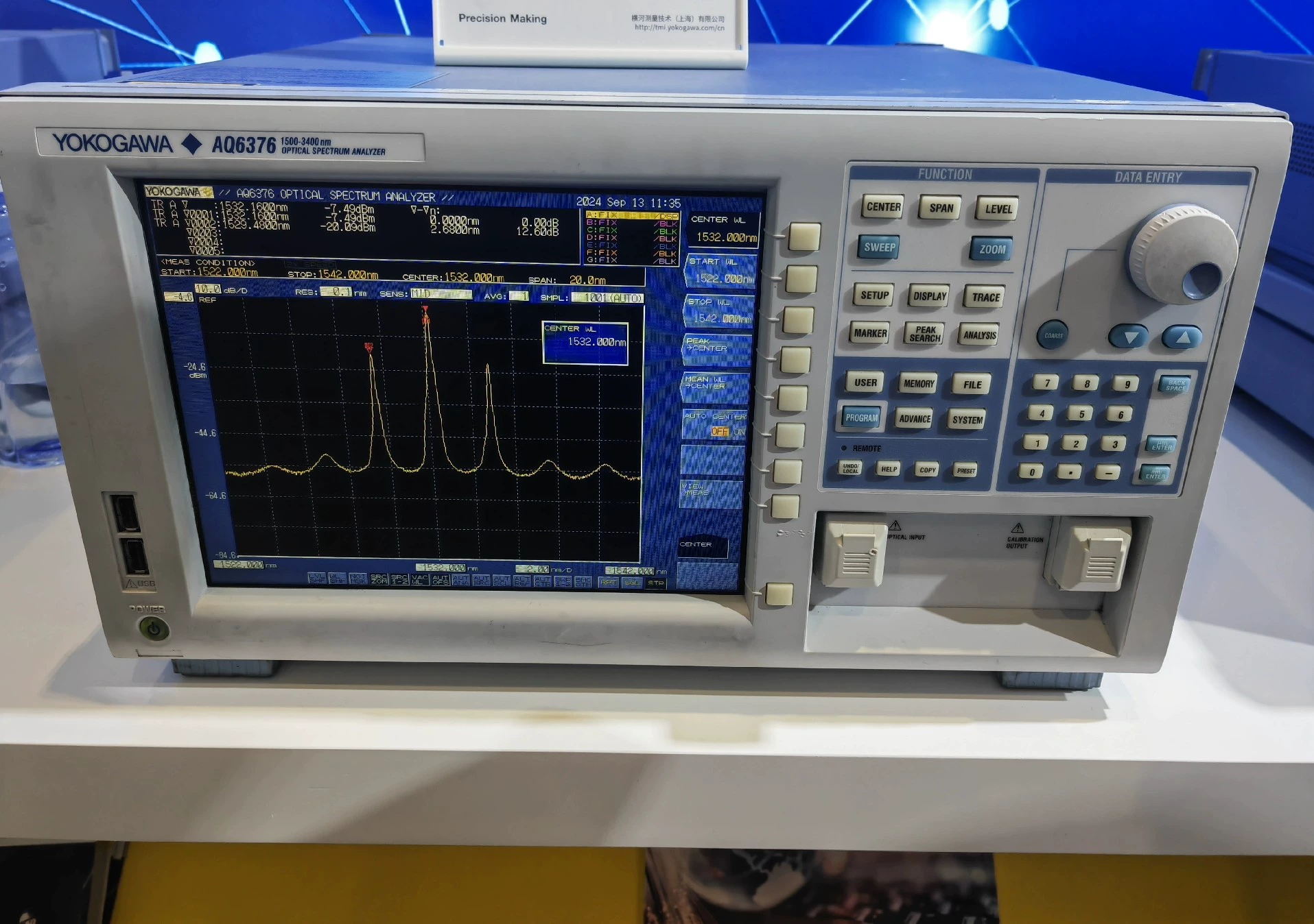 3.4 µM Optical Spectrum Analyzer Yokogawa AQ6376 0.05 Nm Resolution