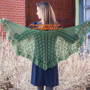China Lady's Crochet Knitted Shawl,Hand Knitted Shawl ,Women Poncho, Free Knitting Crochet Woman wholesale